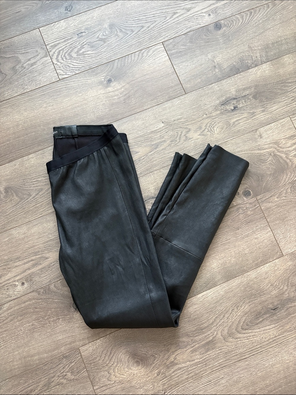 Women's Black Faux Leather Jeggings – Sleek Stretch Fit